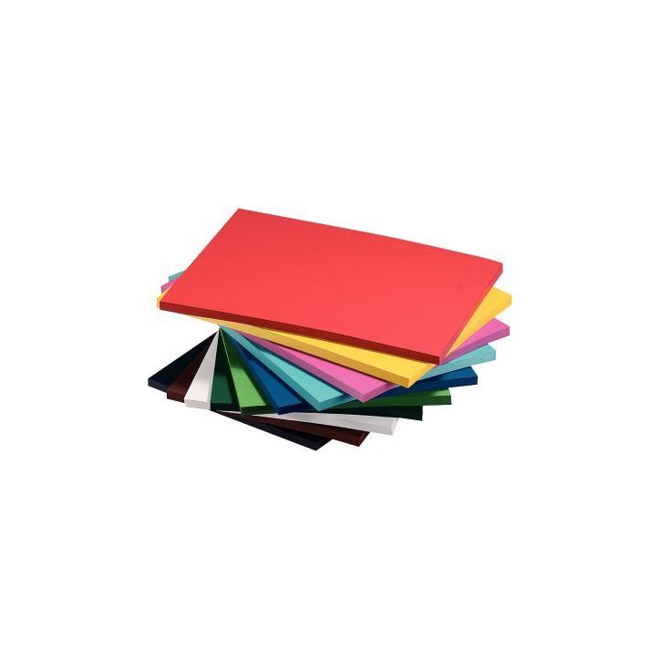 Ramette de 500 feuilles papier couleur 160g format A4 assortis 66450009