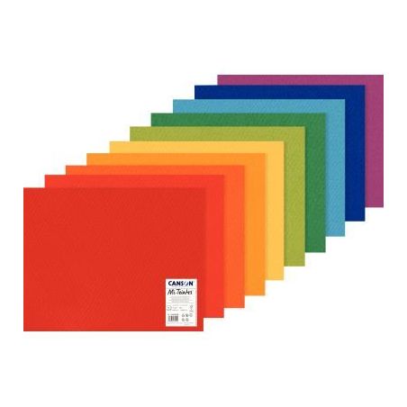 Achetez Paquet de 10 feuilles mi teintes format 50x65 cm teintes vives C31032S136 CANSON pas cher su..