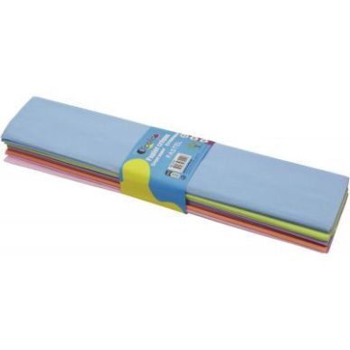 Achetez Paquet de 10 feuilles crépon ordinaires 200x50cm coloris pastels assortis 2121 pas cher sur..