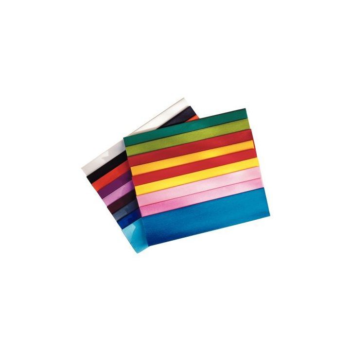 Paquet de 10 feuilles crépon ordinaire 200x50 cm jaune citron 2111