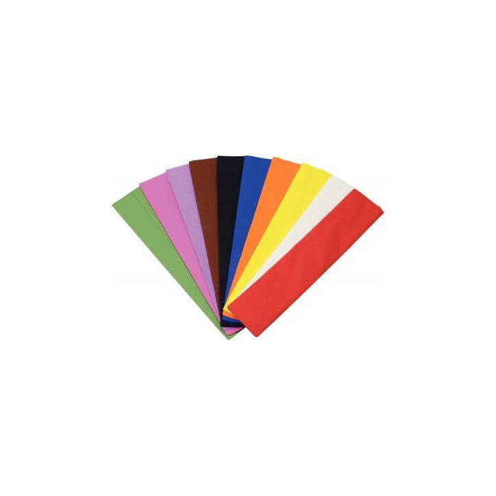 Paquet de 10 feuilles crépon ordinaire 200x50 cm rouge 2115