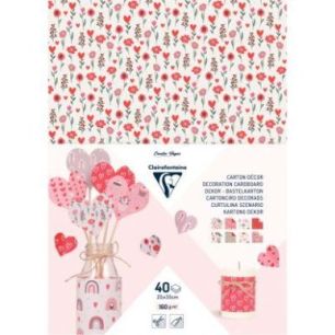 Achetez Paquet de 40 feuilles carton décoration love 25 x 35 cm 354587C pas cher sur Ma Rentrée Sc..