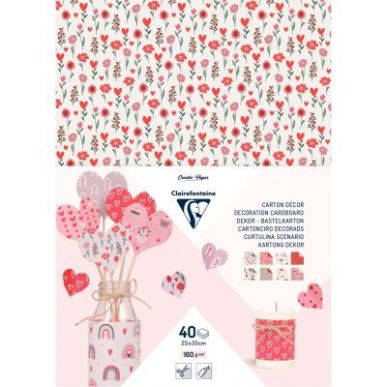 Achetez Paquet de 40 feuilles carton décoration love 25 x 35 cm 354587C pas cher sur Ma Rentrée Sc..