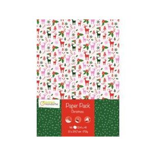 Achetez Paquet de 96 feuilles de papier motifs Noël 170 grammes 21 x 29,7 cm CC039 C pas cher sur M..