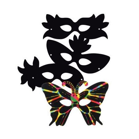 Achetez Lot de 12 masques en carte à gratter MAJ8166 pas cher sur Ma Rentrée Scolaire