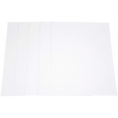 Achetez Paquet de 5 feuilles de carton épais, 2 côtés blancs, format 50 x 65 cm, 1005 g épaisseu..