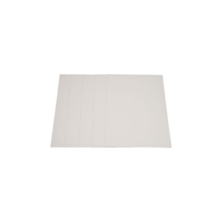 Paquet de 5 feuilles de carton épais, 2 côtés gris, format 60 x 80 cm, 1230 g épaisseur 2 mm C200005519