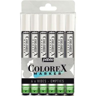 Achetez Pochette de 6 Colorex markers vides rechargeables 417440 COLOREX PEBEO pas cher sur Ma Rentr..