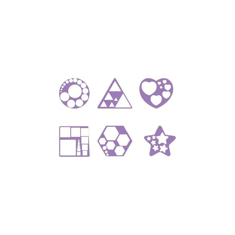 Achetez Lot de 6 pochoirs formes géométriques L730018 pas cher sur Ma Rentrée Scolaire
