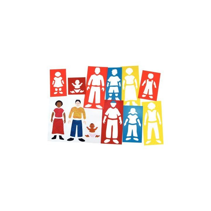 Lot de 9 pochoirs + 4 plaques à embosser, la famille 1315978