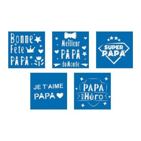 Achetez Lot de 5 pochoirs PAPA 1658 pas cher sur Ma Rentrée Scolaire