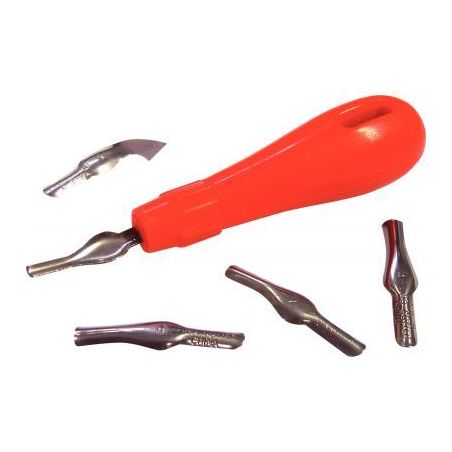 Achetez Set manche + 5 gouges assorties pour linogravure 792-6 pas cher sur Ma Rentrée Scolaire