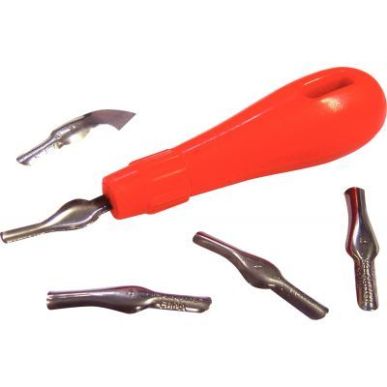 Achetez Set manche + 5 gouges assorties pour linogravure 792-6 pas cher sur Ma Rentrée Scolaire