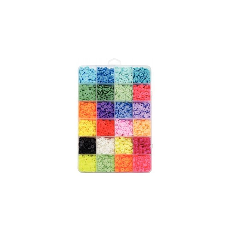Achetez Boite de 5000 perles heishi 24 couleurs assortis 2175 pas cher sur Ma Rentrée Scolaire Achetez Boite de 5000 perles heishi 24 couleurs assortis 2175 pas cher sur Ma Rentrée Scolaire