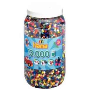 Achetez Pot de 13 000 perles Hama à repasser taille midi assorties 211-67 HAMA pas cher sur Ma Rent..