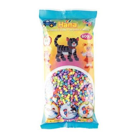 Achetez Sachet de 6 000 perles Hama à repasser taille midi pastel 205-50 HAMA pas cher sur Ma Rentr..