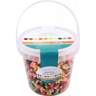 Achetez Seau de 5000 aqua perles 10 couleurs L980005 pas cher sur Ma Rentrée Scolaire