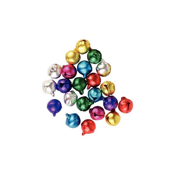 Sachet de 30 grelots diamètre 10 mm, couleurs assortis MAJ3025