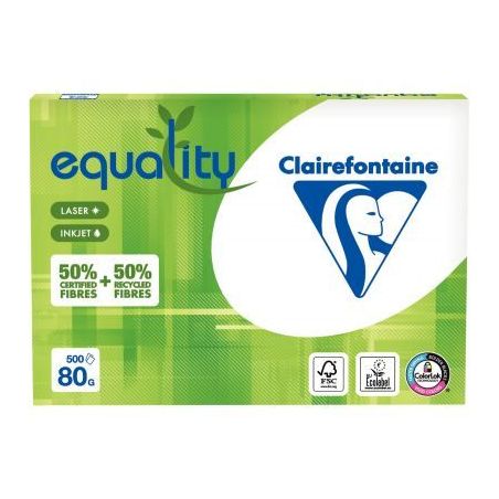 Achetez Ramette de 500 feuilles format A3 80g 50% recyclé EQUALITY 1501C CLAIREFONTAINE pas cher su..