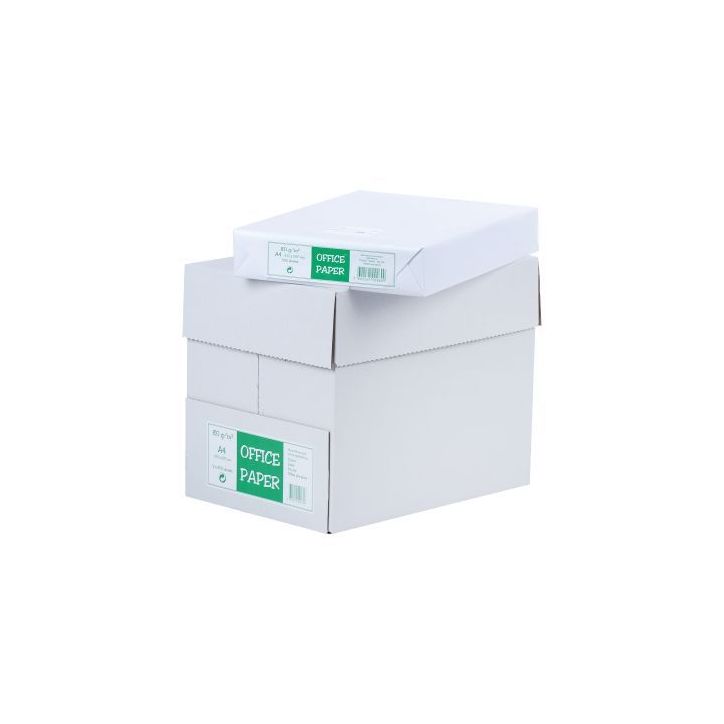 Carton de 5 ramettes de 500 feuilles format A4 80g blanc économique 49505X5