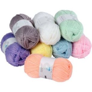 Achetez Lot de 8 pelotes de laine coloris pastel en 50g 1968 pas cher sur Ma Rentrée Scolaire