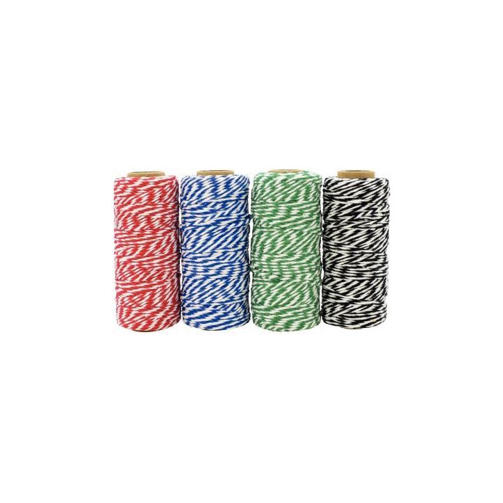 Lot de 4 bobines fils coton 50 mètres bicolores coloris assortis 2035