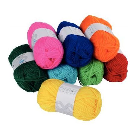 Achetez Lot de 8 pelotes de laine 50grammes couleurs assorties 1967 pas cher sur Ma Rentrée Scolair..