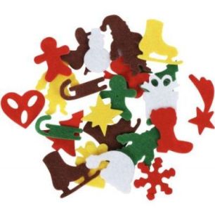 Achetez Sachet de 150 formes de Noël en feutrine adhésives L212968 pas cher sur Ma Rentrée Scolai..