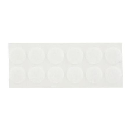 Achetez Pochette pastilles de Velcro super adhésif blanc diamètre 20 mm 24 pastilles males et 24 p..