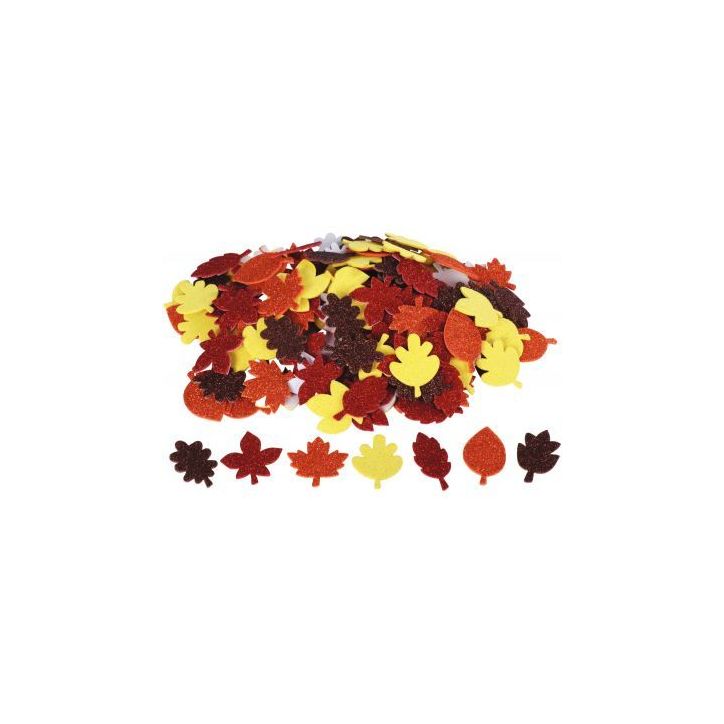 Sachet de 200 gommettes  feuilles d' automne en mousse L837975