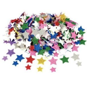 Achetez lot de 500 étoiles pailletées en mousse de caoutchouc adhésives L831900 pas cher sur Ma R..