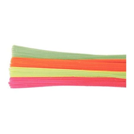 Achetez Sac de 100 chenilles diamètre 6mm longueur 30 cm Fluo assortis 72120 pas cher sur Ma Rentr ..