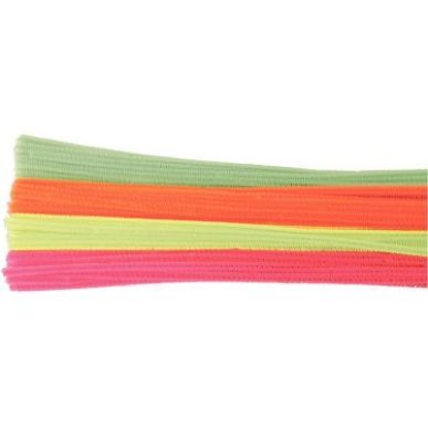 Achetez Sac de 100 chenilles diamètre 6mm longueur 30 cm Fluo assortis 72120 pas cher sur Ma Rentr ..