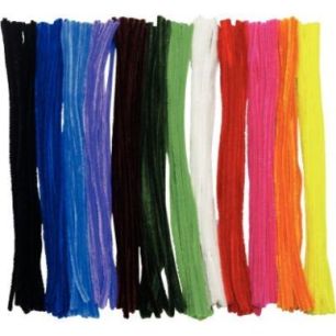 Achetez Sac de 180 chenilles diamètre 6mm longueur 30cm, 12 coloris assortis 2130 pas cher sur Ma R..