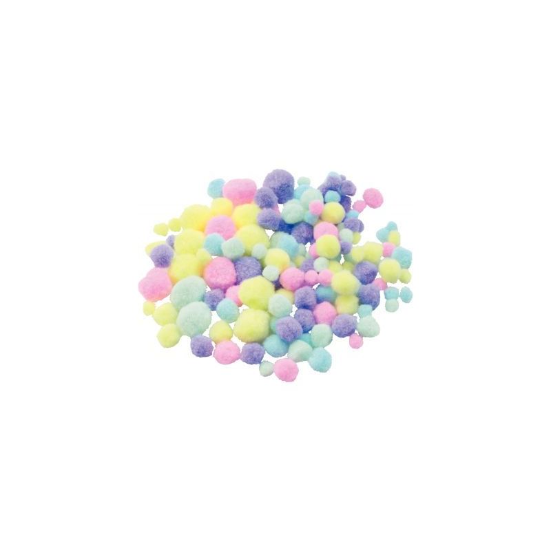 Achetez Sachet de 300 pompons pastel assortis 2178 pas cher sur Ma Rentrée Scolaire