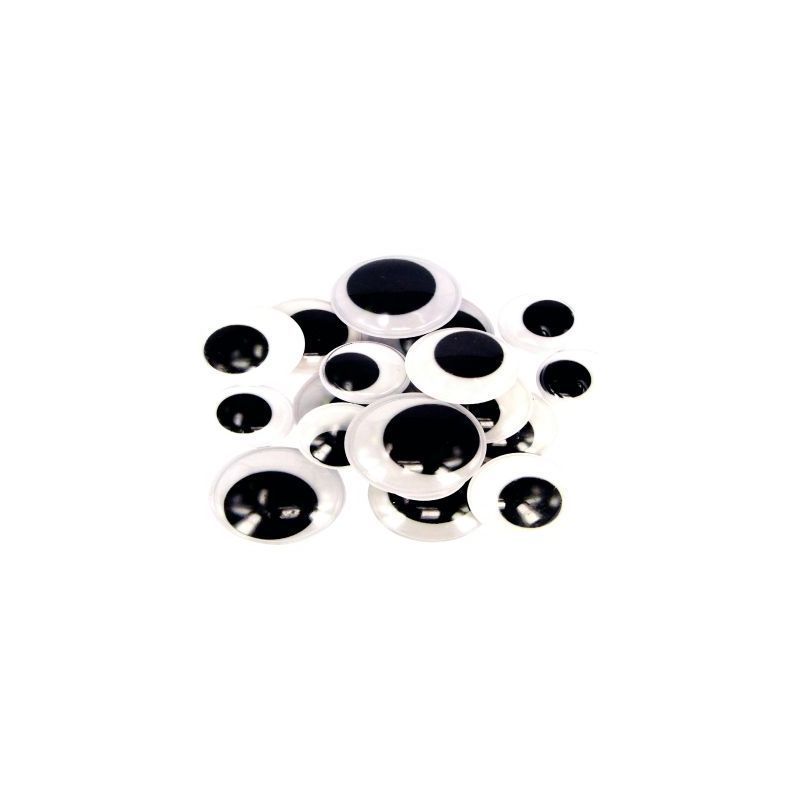 Achetez Sachet de 18 yeux maxi noirs, diamètres : 20, 25 et 30 mm x 3 paires L774916 pas cher sur M..