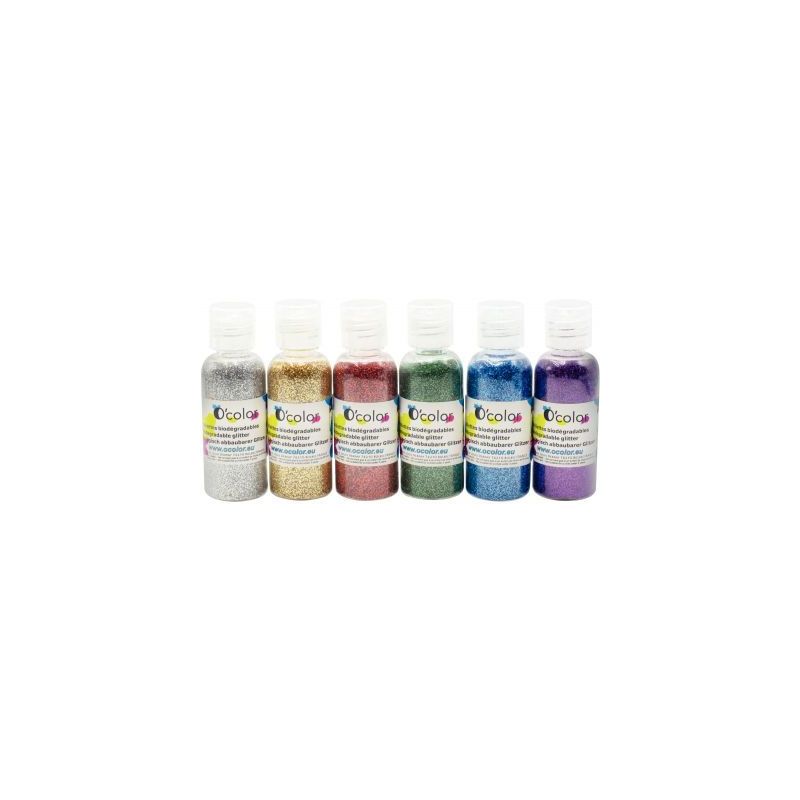 Achetez Shaker de paillettes biodégradables 6x22grammes coloris assortis 2195 pas cher sur Ma Rentr..