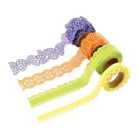 Achetez Lot de 4 rouleaux de ruban papier adhésif thème  papillon 13805 pas cher sur Ma Rentrée S..