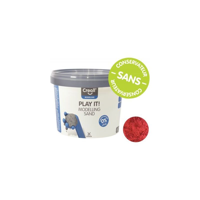 Achetez Seau de 750 grammes de sable magique coloris rouge 03207 CREALL pas cher sur Ma Rentrée Sco..
