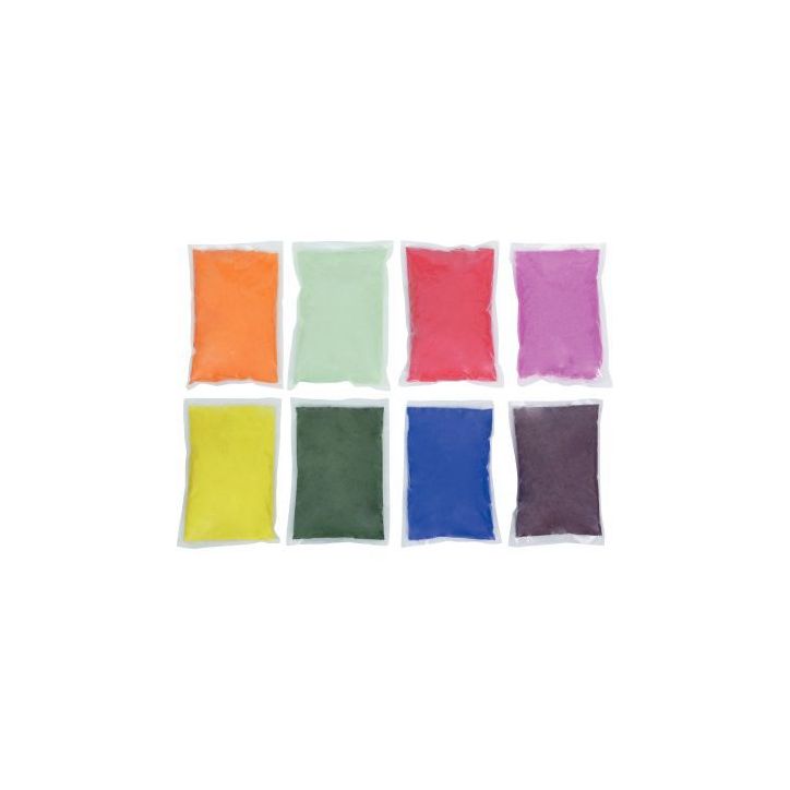 Lot de 8 sacs de de sable 1 kg coloris assortis 2177
