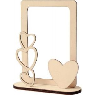 Achetez Cadre photo en bois, coeurs 7893 pas cher sur Ma Rentrée Scolaire