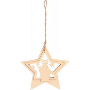 Achetez Lot de 12 suspensions scénettes de Noël en bois 101369 GRAINE CRE pas cher sur Ma Rentrée..