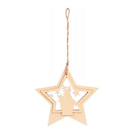 Achetez Lot de 12 suspensions scénettes de Noël en bois 101369 GRAINE CRE pas cher sur Ma Rentrée..