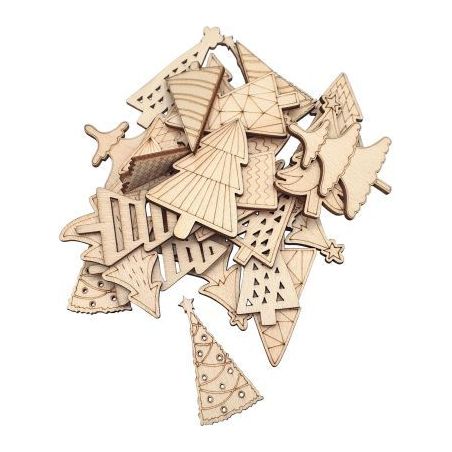 Achetez Lot de 30 minis sapin en bois a décorer 2274 pas cher sur Ma Rentrée Scolaire
