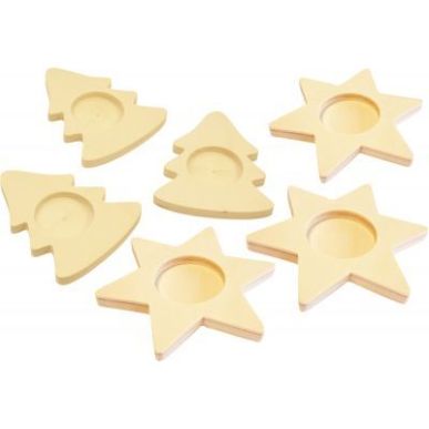 Achetez Lot de 6 bougeoirs sapins + étoiles assortis 1746 pas cher sur Ma Rentrée Scolaire