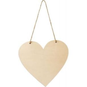 Achetez Grand cœur en bois à suspendre 20x20 cm 7894 pas cher sur Ma Rentrée Scolaire