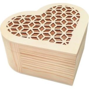 Achetez Boîte en bois forme coeur ajouré 7532 pas cher sur Ma Rentrée Scolaire