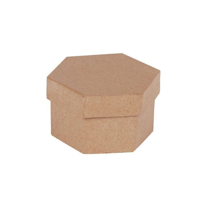 Lot de 10 boîtes hexagonales en carton, diamètre 8 cm 650102