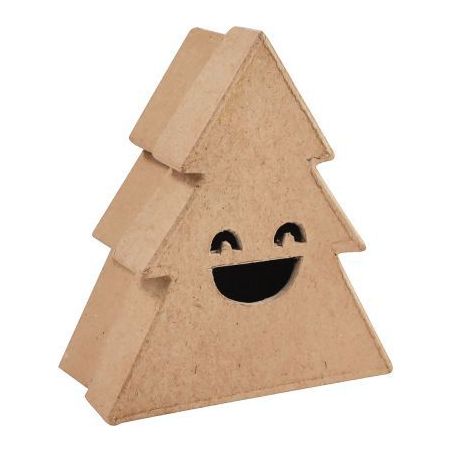 Achetez Lot de 10 boites sapin sourire en carton brun BT056MAJC DECOPATCH pas cher sur Ma Rentrée S..