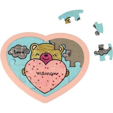 Achetez Lot de 12 puzzles en forme de cœur, 18 pièces en carton blanc PUZCOEUR/12 CLEOPATRE pas ch..